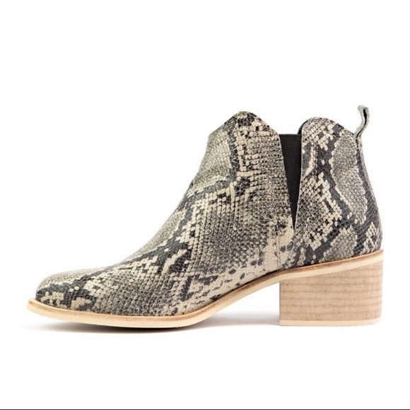 NWT Crevo Canna Snake Print Leather Booties Size 9 - Picture 2 of 9